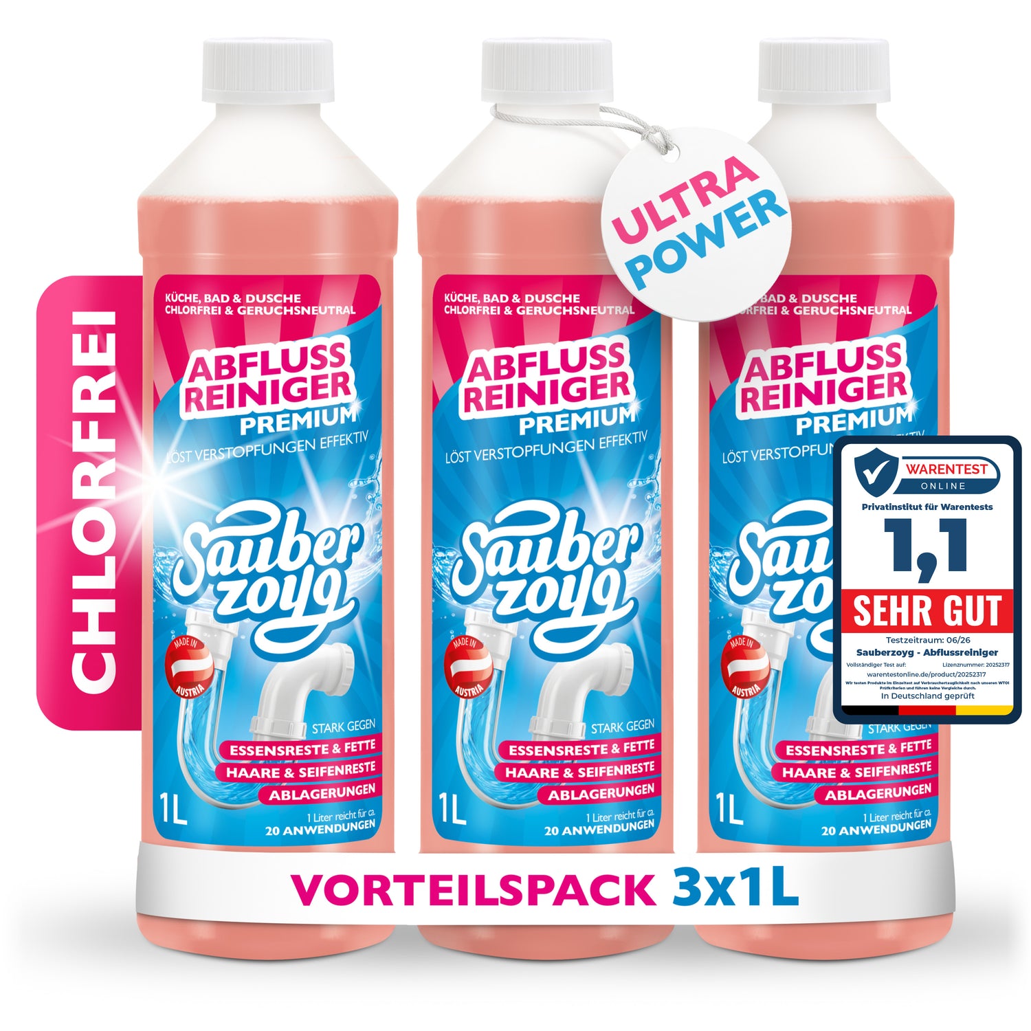 Abflussreiniger 3er Pack
